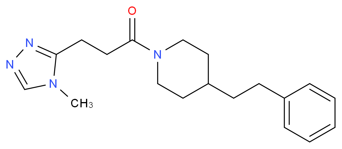 1-[3-(4-methyl-4H-1,2,4-triazol-3-yl)propanoyl]-4-(2-phenylethyl)piperidine_Molecular_structure_CAS_)