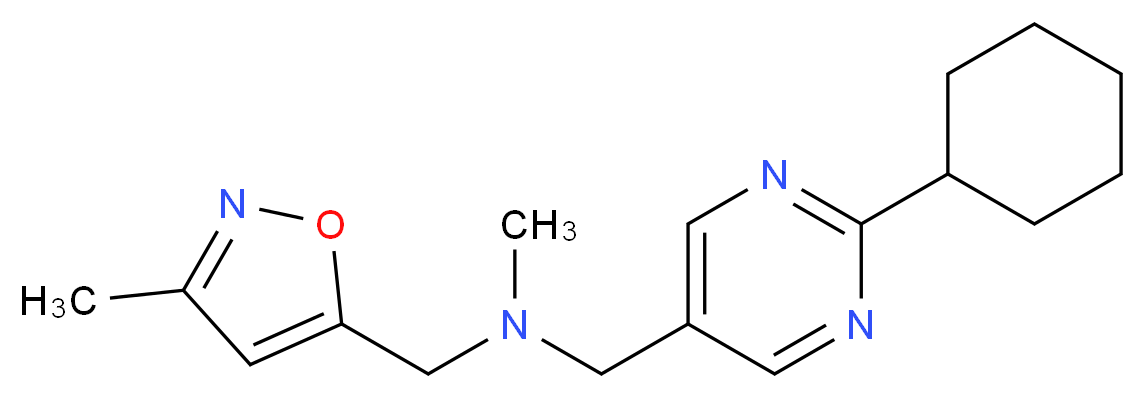 1-(2-cyclohexylpyrimidin-5-yl)-N-methyl-N-[(3-methylisoxazol-5-yl)methyl]methanamine_Molecular_structure_CAS_)