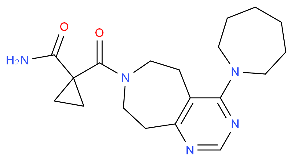 1-[(4-azepan-1-yl-5,6,8,9-tetrahydro-7H-pyrimido[4,5-d]azepin-7-yl)carbonyl]cyclopropanecarboxamide_Molecular_structure_CAS_)