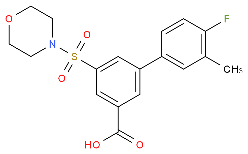 4'-fluoro-3'-methyl-5-(morpholin-4-ylsulfonyl)biphenyl-3-carboxylic acid_Molecular_structure_CAS_)
