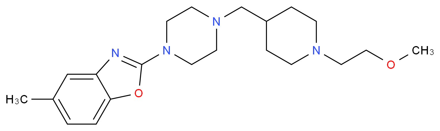 2-(4-{[1-(2-methoxyethyl)piperidin-4-yl]methyl}piperazin-1-yl)-5-methyl-1,3-benzoxazole_Molecular_structure_CAS_)