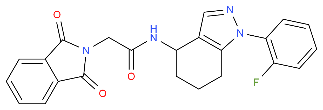2-(1,3-dioxo-1,3-dihydro-2H-isoindol-2-yl)-N-[1-(2-fluorophenyl)-4,5,6,7-tetrahydro-1H-indazol-4-yl]acetamide_Molecular_structure_CAS_)