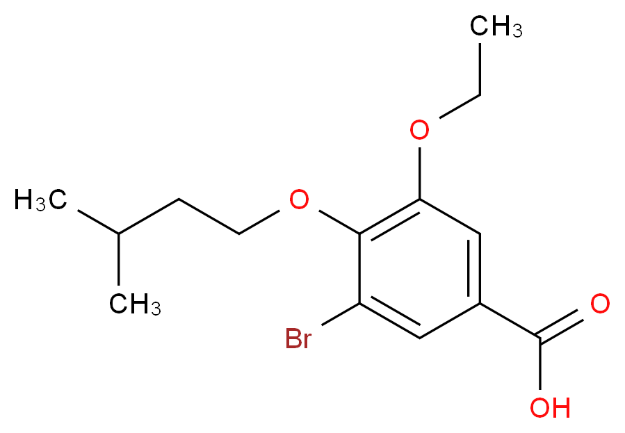 3-bromo-5-ethoxy-4-(3-methylbutoxy)benzoic acid_Molecular_structure_CAS_)