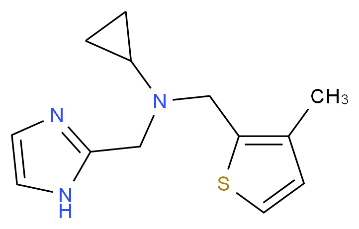 N-(1H-imidazol-2-ylmethyl)-N-[(3-methyl-2-thienyl)methyl]cyclopropanamine_Molecular_structure_CAS_)