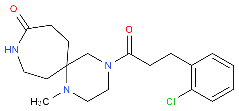 4-[3-(2-chlorophenyl)propanoyl]-1-methyl-1,4,9-triazaspiro[5.6]dodecan-10-one_Molecular_structure_CAS_)