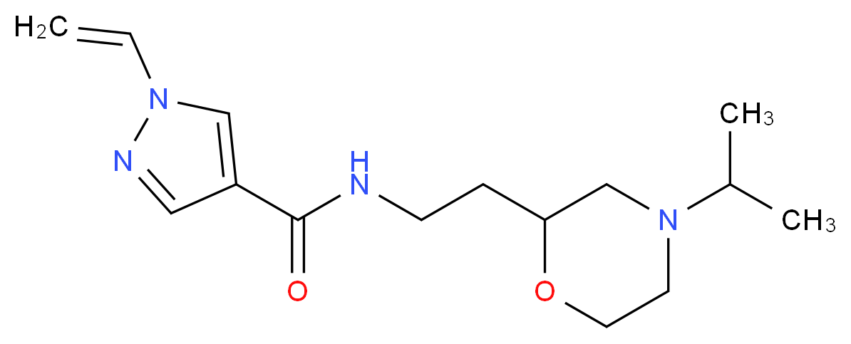 N-[2-(4-isopropylmorpholin-2-yl)ethyl]-1-vinyl-1H-pyrazole-4-carboxamide_Molecular_structure_CAS_)