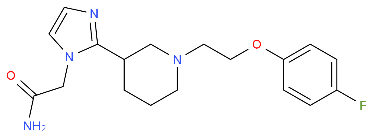 2-(2-{1-[2-(4-fluorophenoxy)ethyl]-3-piperidinyl}-1H-imidazol-1-yl)acetamide_Molecular_structure_CAS_)
