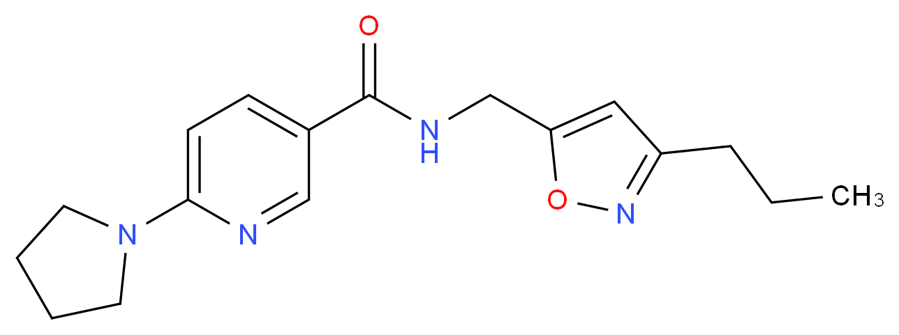 N-[(3-propyl-5-isoxazolyl)methyl]-6-(1-pyrrolidinyl)nicotinamide_Molecular_structure_CAS_)