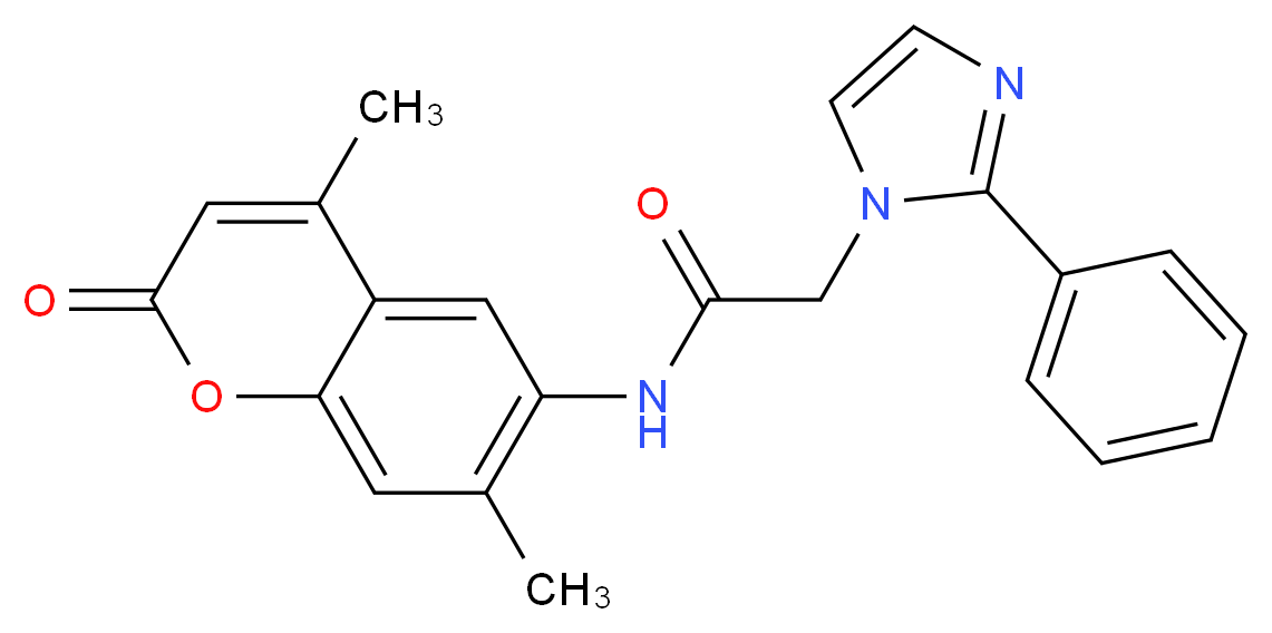 N-(4,7-dimethyl-2-oxo-2H-chromen-6-yl)-2-(2-phenyl-1H-imidazol-1-yl)acetamide_Molecular_structure_CAS_)