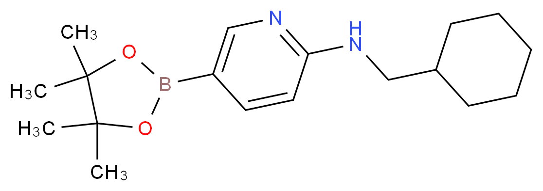 2-(CYCLOHEXYLMETHYLAMINO)PYRIDINE-5-BORONIC ACID PINACOL ESTER_Molecular_structure_CAS_)