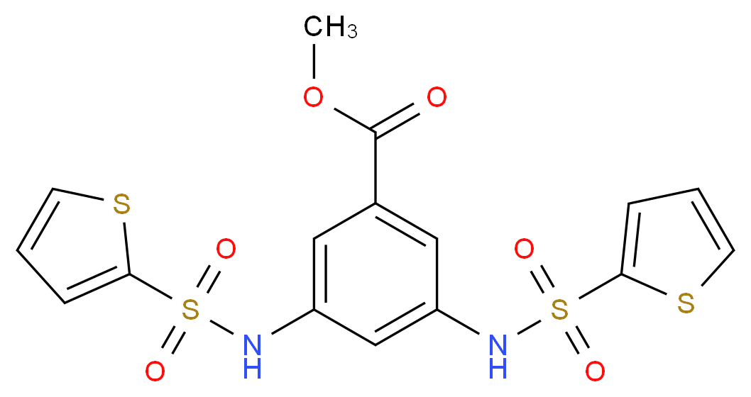 3,5-Bis-(thiophene-2-sulfonylamino)-benzoic acid methyl ester_Molecular_structure_CAS_)