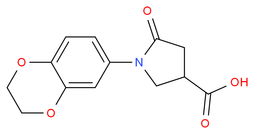 1-(2,3-Dihydro-1,4-benzodioxin-6-yl)-5-oxopyrrolidine-3-carboxylic acid_Molecular_structure_CAS_260555-42-8)