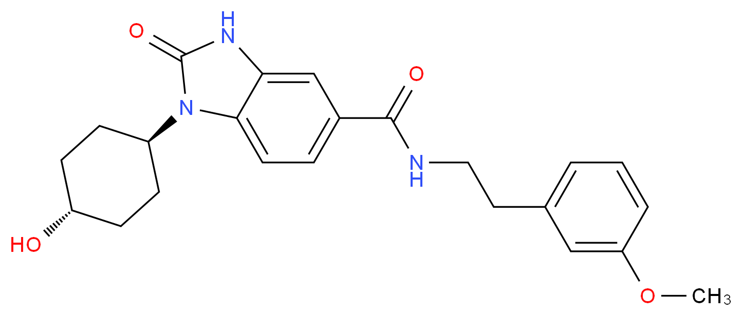 1-(trans-4-hydroxycyclohexyl)-N-[2-(3-methoxyphenyl)ethyl]-2-oxo-2,3-dihydro-1H-benzimidazole-5-carboxamide_Molecular_structure_CAS_)