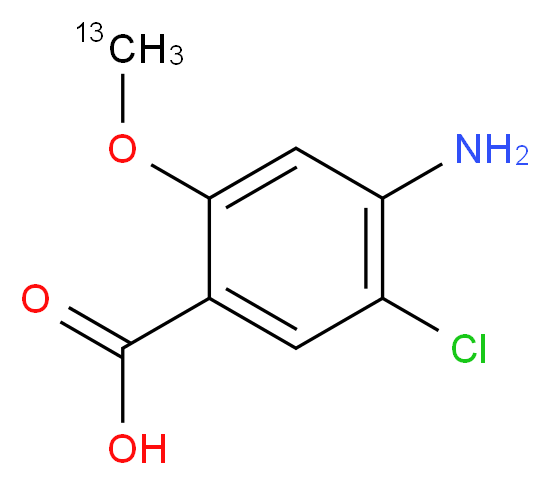 4-Amino-5-chloro-2-(methoxy-13C, d3)-benzoic acid_Molecular_structure_CAS_1216496-86-4)