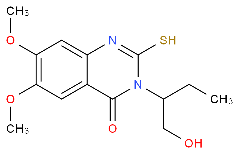 3-[1-(hydroxymethyl)propyl]-2-mercapto-6,7-dimethoxyquinazolin-4(3H)-one_Molecular_structure_CAS_)
