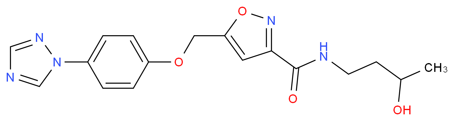 N-(3-hydroxybutyl)-5-{[4-(1H-1,2,4-triazol-1-yl)phenoxy]methyl}isoxazole-3-carboxamide_Molecular_structure_CAS_)