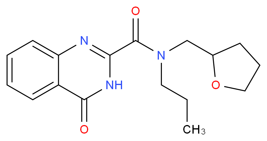 4-oxo-N-propyl-N-(tetrahydrofuran-2-ylmethyl)-3,4-dihydroquinazoline-2-carboxamide_Molecular_structure_CAS_)