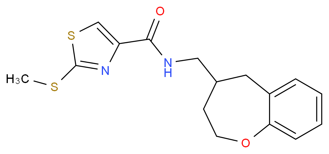 2-(methylthio)-N-(2,3,4,5-tetrahydro-1-benzoxepin-4-ylmethyl)-1,3-thiazole-4-carboxamide_Molecular_structure_CAS_)