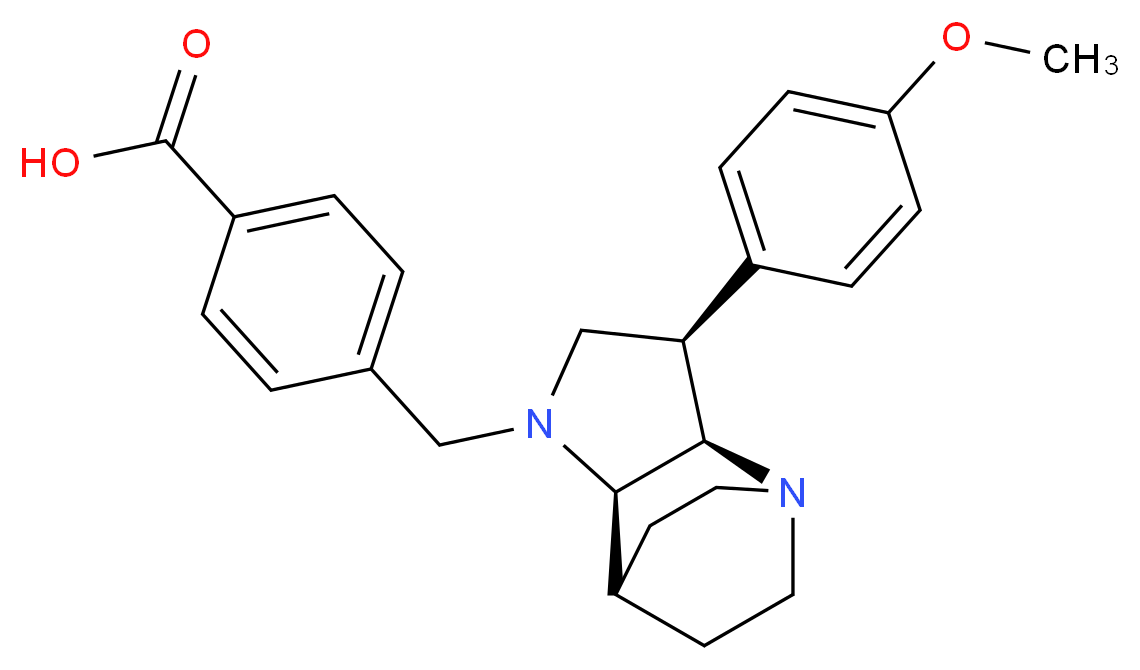 4-{[(3R*,3aR*,7aR*)-3-(4-methoxyphenyl)hexahydro-4,7-ethanopyrrolo[3,2-b]pyridin-1(2H)-yl]methyl}benzoic acid_Molecular_structure_CAS_)