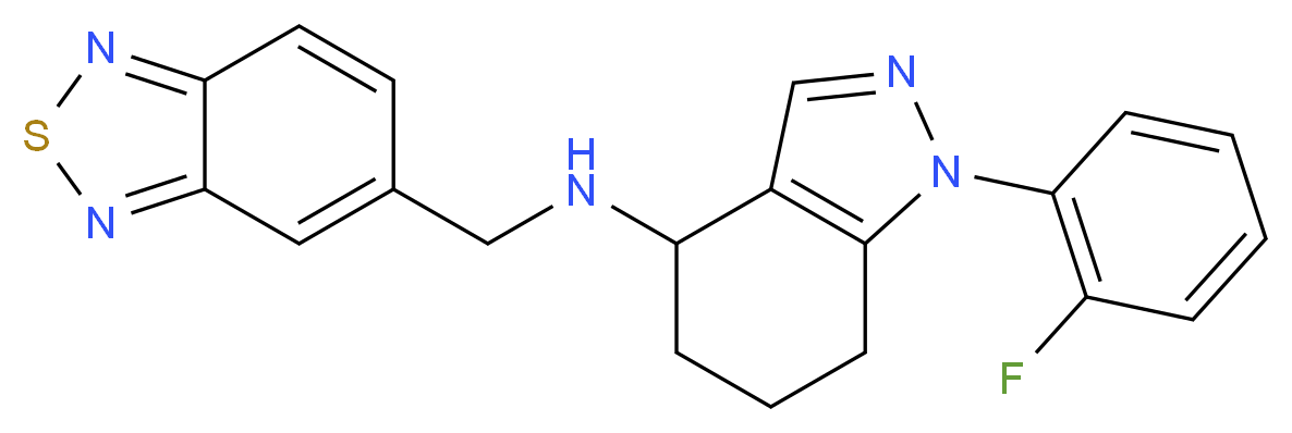 N-(2,1,3-benzothiadiazol-5-ylmethyl)-1-(2-fluorophenyl)-4,5,6,7-tetrahydro-1H-indazol-4-amine_Molecular_structure_CAS_)