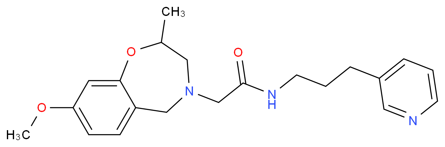 2-(8-methoxy-2-methyl-2,3-dihydro-1,4-benzoxazepin-4(5H)-yl)-N-[3-(3-pyridinyl)propyl]acetamide_Molecular_structure_CAS_)