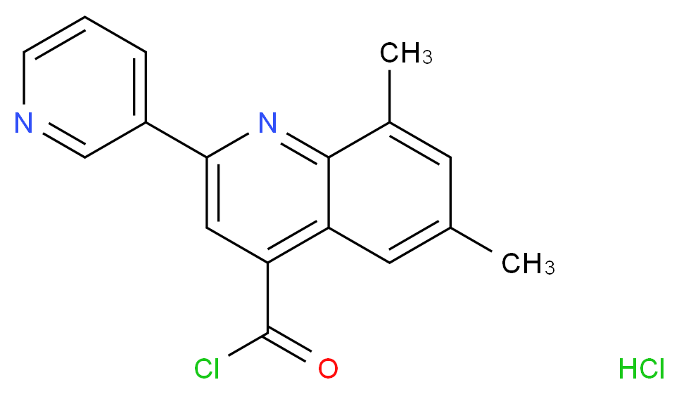 6,8-Dimethyl-2-pyridin-3-ylquinoline-4-carbonyl-chloride hydrochloride_Molecular_structure_CAS_)