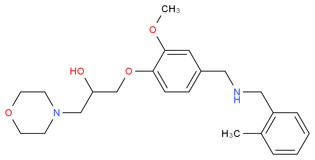 1-(2-methoxy-4-{[(2-methylbenzyl)amino]methyl}phenoxy)-3-(4-morpholinyl)-2-propanol_Molecular_structure_CAS_)