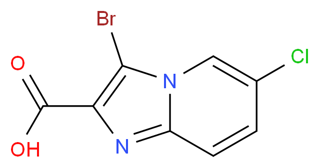 3-Bromo-6-chloroimidazo[1,2-a]pyridine-2-carboxylic acid_Molecular_structure_CAS_)