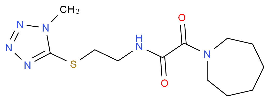 2-azepan-1-yl-N-{2-[(1-methyl-1H-tetrazol-5-yl)thio]ethyl}-2-oxoacetamide_Molecular_structure_CAS_)