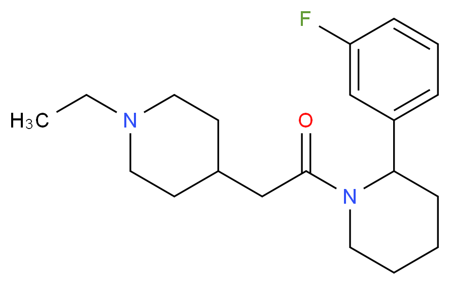 1-[(1-ethyl-4-piperidinyl)acetyl]-2-(3-fluorophenyl)piperidine_Molecular_structure_CAS_)
