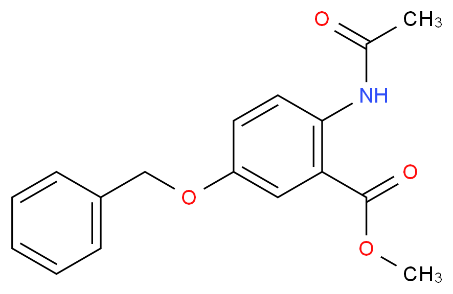 2-(Acetylamino)-5-(phenylmethoxy)-benzoic Acid Methyl Ester_Molecular_structure_CAS_340291-79-4)