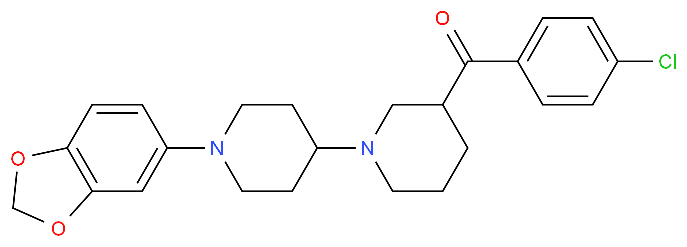 [1'-(1,3-benzodioxol-5-yl)-1,4'-bipiperidin-3-yl](4-chlorophenyl)methanone_Molecular_structure_CAS_)
