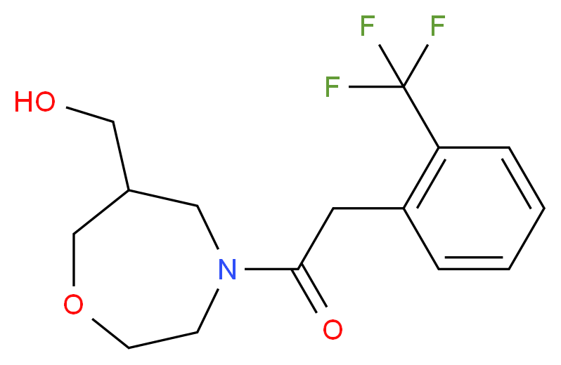 (4-{[2-(trifluoromethyl)phenyl]acetyl}-1,4-oxazepan-6-yl)methanol_Molecular_structure_CAS_)