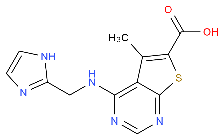 4-[(1H-imidazol-2-ylmethyl)amino]-5-methylthieno[2,3-d]pyrimidine-6-carboxylic acid_Molecular_structure_CAS_)