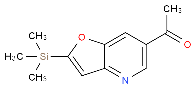1-(2-(Trimethylsilyl)furo[3,2-b]pyridin-6-yl)-ethanone_Molecular_structure_CAS_)