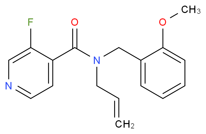 N-allyl-3-fluoro-N-(2-methoxybenzyl)isonicotinamide_Molecular_structure_CAS_)