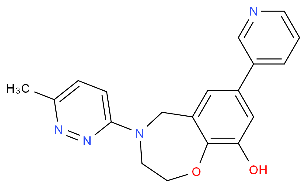 4-(6-methylpyridazin-3-yl)-7-pyridin-3-yl-2,3,4,5-tetrahydro-1,4-benzoxazepin-9-ol_Molecular_structure_CAS_)