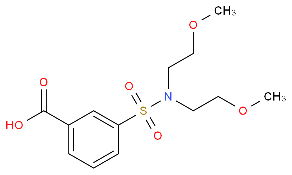 3-{[bis(2-methoxyethyl)amino]sulfonyl}benzoic acid_Molecular_structure_CAS_)