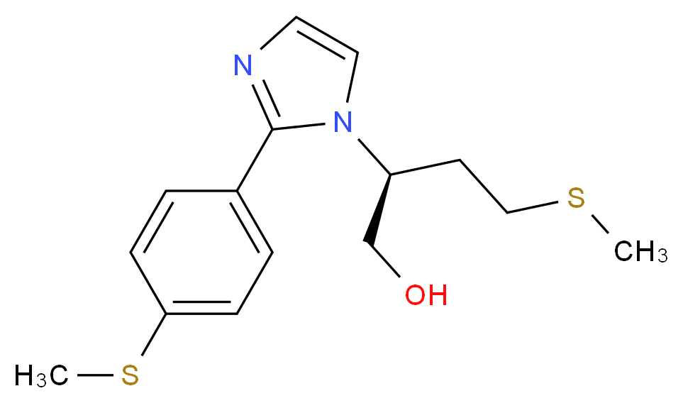 (2S)-4-(methylthio)-2-{2-[4-(methylthio)phenyl]-1H-imidazol-1-yl}butan-1-ol_Molecular_structure_CAS_)