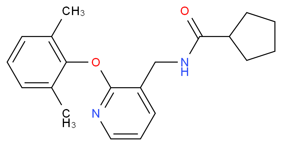 N-{[2-(2,6-dimethylphenoxy)-3-pyridinyl]methyl}cyclopentanecarboxamide_Molecular_structure_CAS_)