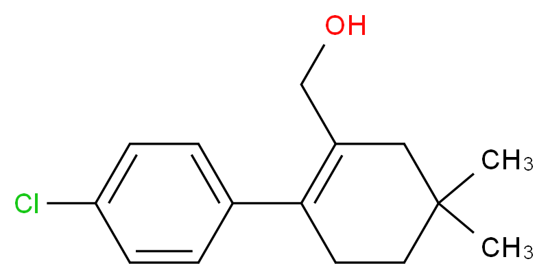 2-(4-Chlorophenyl)-5,5-dimethyl-1-cyclohexene-1-methanol_Molecular_structure_CAS_1027345-21-6)