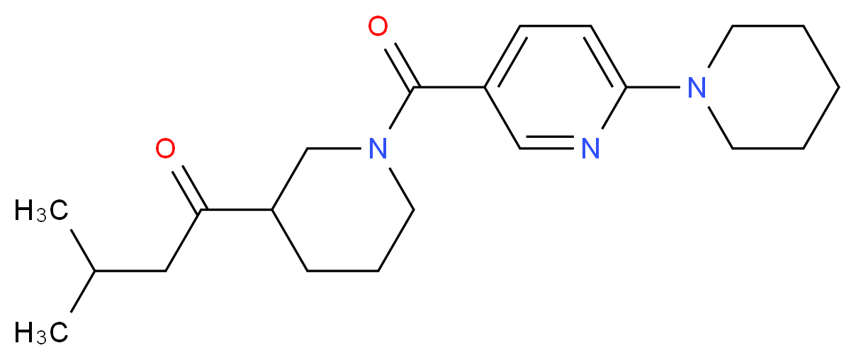 3-methyl-1-{1-[(6-piperidin-1-ylpyridin-3-yl)carbonyl]piperidin-3-yl}butan-1-one_Molecular_structure_CAS_)