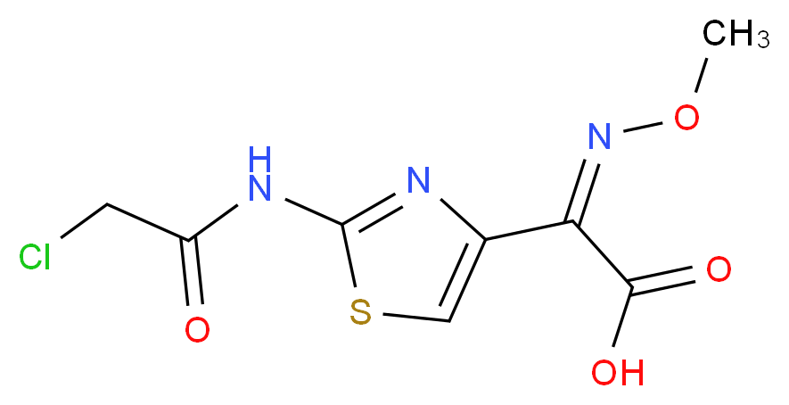 (2Z)-{2-[(Chloroacetyl)amino]-1,3-thiazol-4-yl}(methoxyimino)acetic acid_Molecular_structure_CAS_64486-18-6)