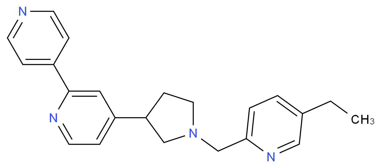 4-{1-[(5-ethylpyridin-2-yl)methyl]pyrrolidin-3-yl}-2,4'-bipyridine_Molecular_structure_CAS_)