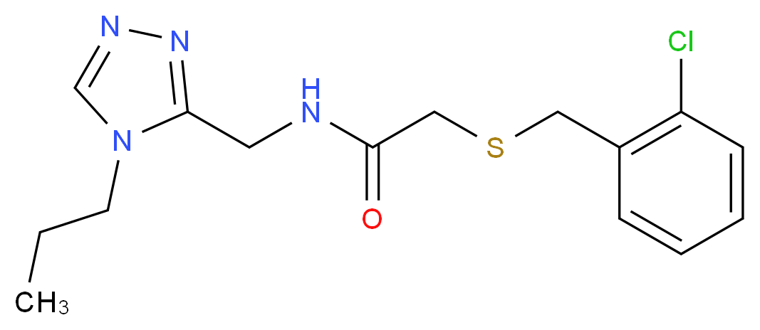 2-[(2-chlorobenzyl)thio]-N-[(4-propyl-4H-1,2,4-triazol-3-yl)methyl]acetamide_Molecular_structure_CAS_)