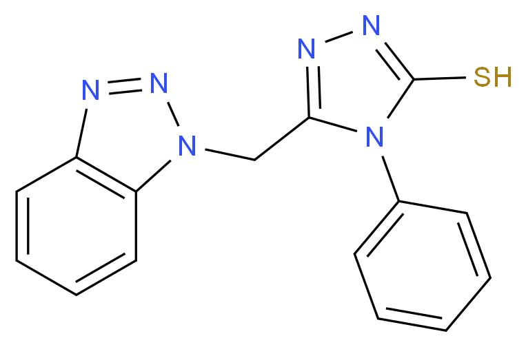 5-(1H-1,2,3-Benzotriazol-1-ylmethyl)-4-phenyl-4H-1,2,4-triazole-3-thiol_Molecular_structure_CAS_)