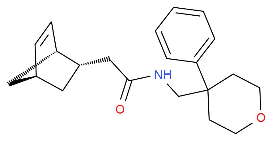 2-[(1S*,2S*,4S*)-bicyclo[2.2.1]hept-5-en-2-yl]-N-[(4-phenyltetrahydro-2H-pyran-4-yl)methyl]acetamide_Molecular_structure_CAS_)