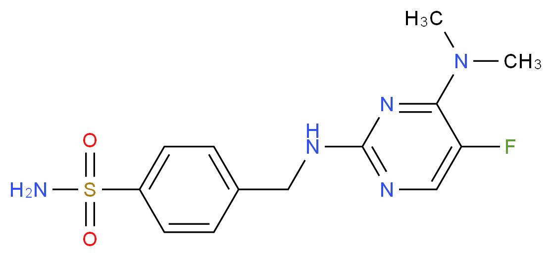 4-({[4-(dimethylamino)-5-fluoropyrimidin-2-yl]amino}methyl)benzenesulfonamide_Molecular_structure_CAS_)