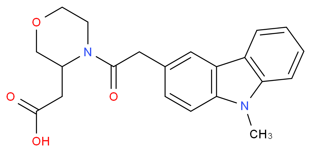 {4-[(9-methyl-9H-carbazol-3-yl)acetyl]-3-morpholinyl}acetic acid_Molecular_structure_CAS_)