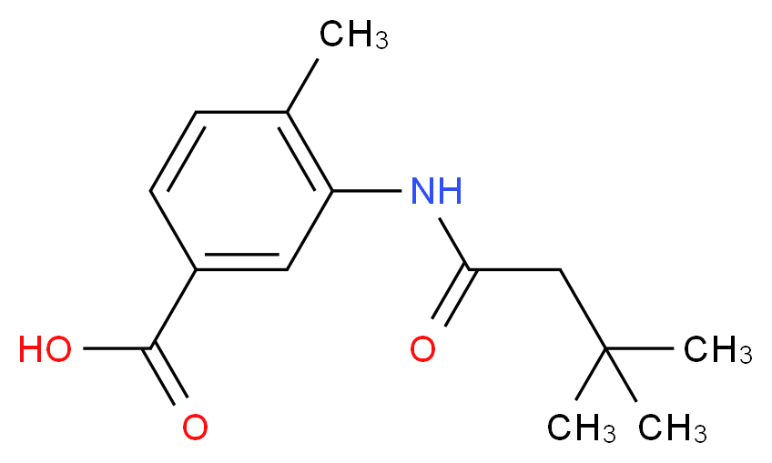 3-[(3,3-Dimethylbutanoyl)amino]-4-methylbenzoic acid_Molecular_structure_CAS_915921-64-1)